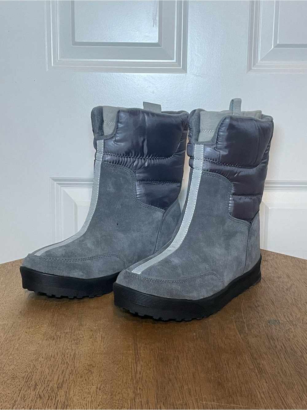 Lands' End Commuter Winter Woman’s Boots Grey Lined Size 8